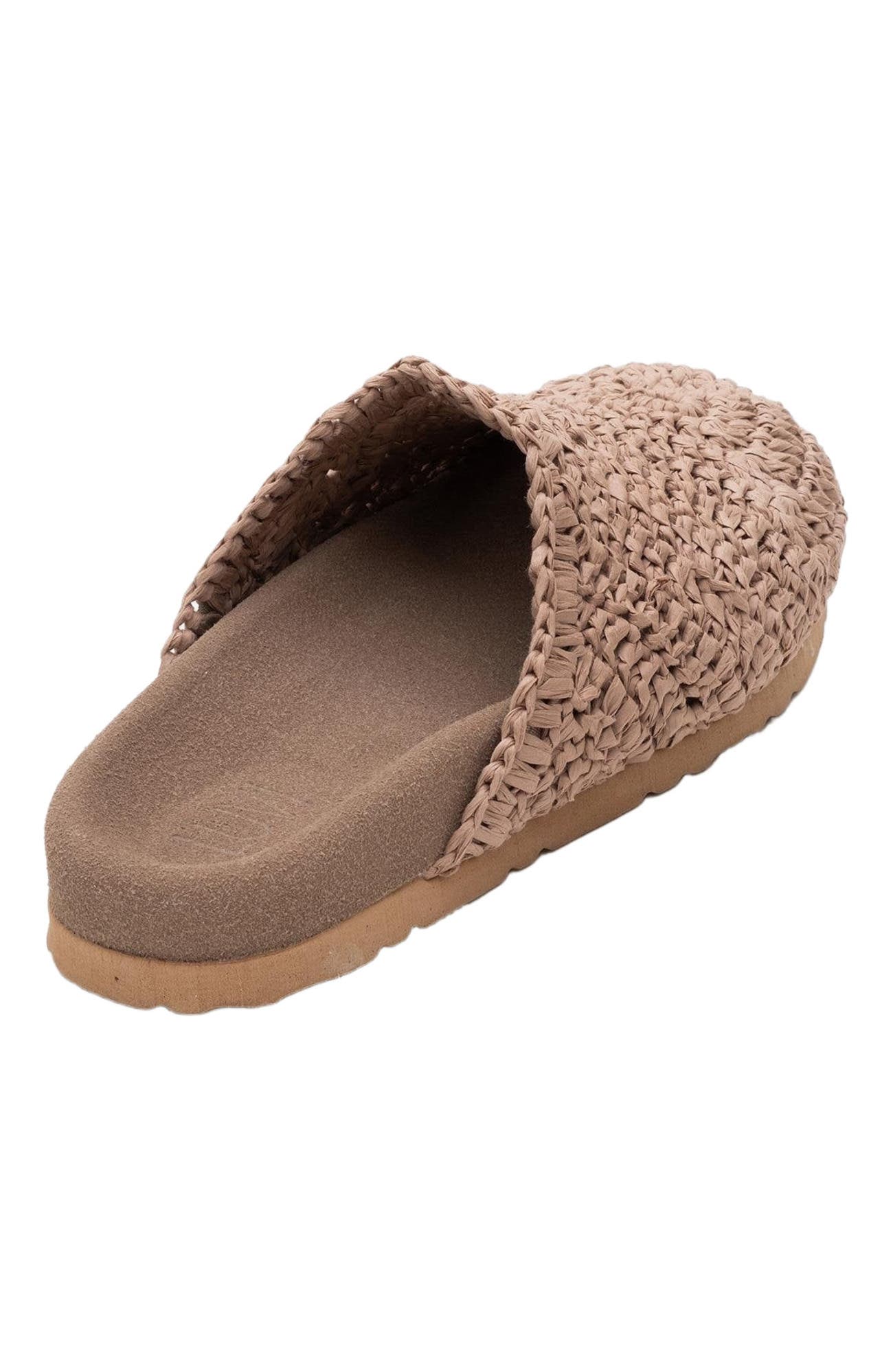 Prologue Shoes LOOP Woven Slide Sandal, Alternate, color, Brown Faux Leather