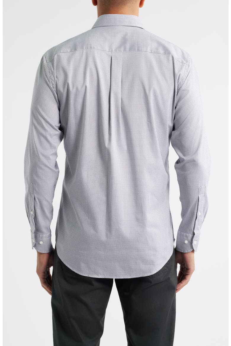 Jackson Crown Lite Microcheck Performance Twill Button-Up Shirt, Alternate, color, POPLAR BROWN