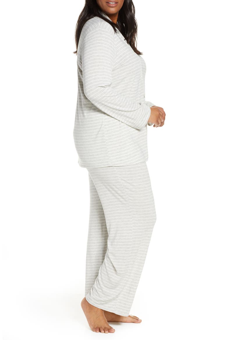 Moonlight Pajamas, Alternate, color, GREY PEARL HEATHER STRIPE