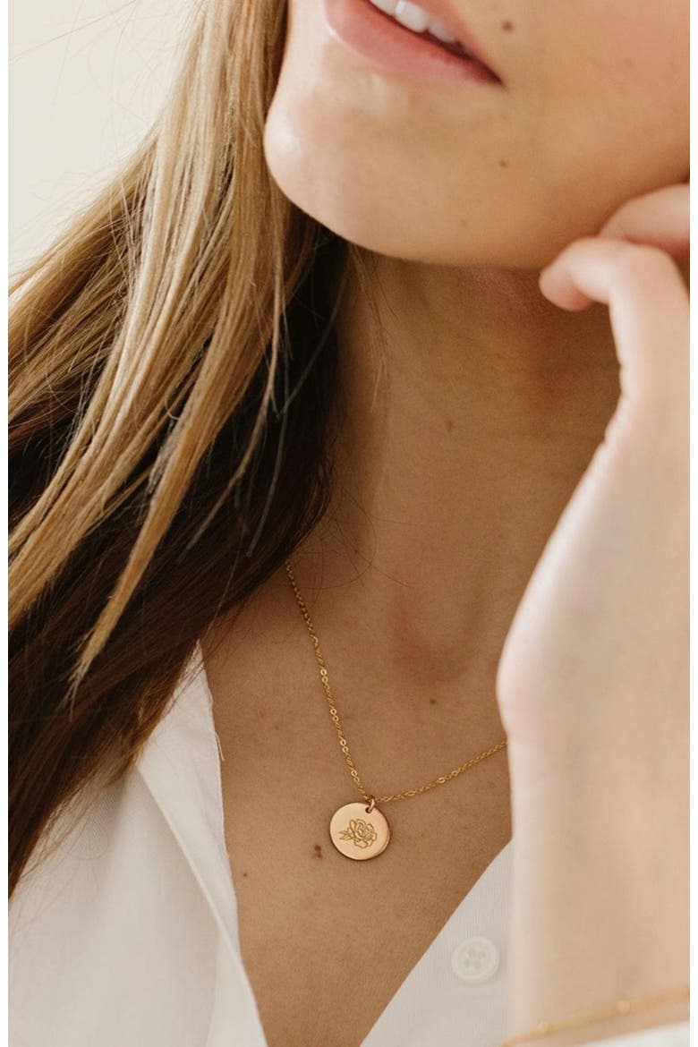 September Birth Flower Necklace, Alternate, color, Gold Filled