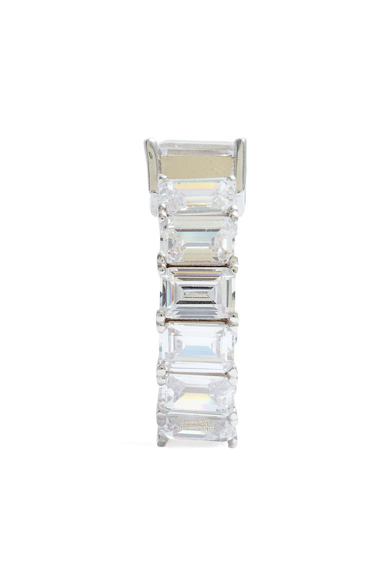Open Cubic Zirconia Band, Alternate, color, SILVER