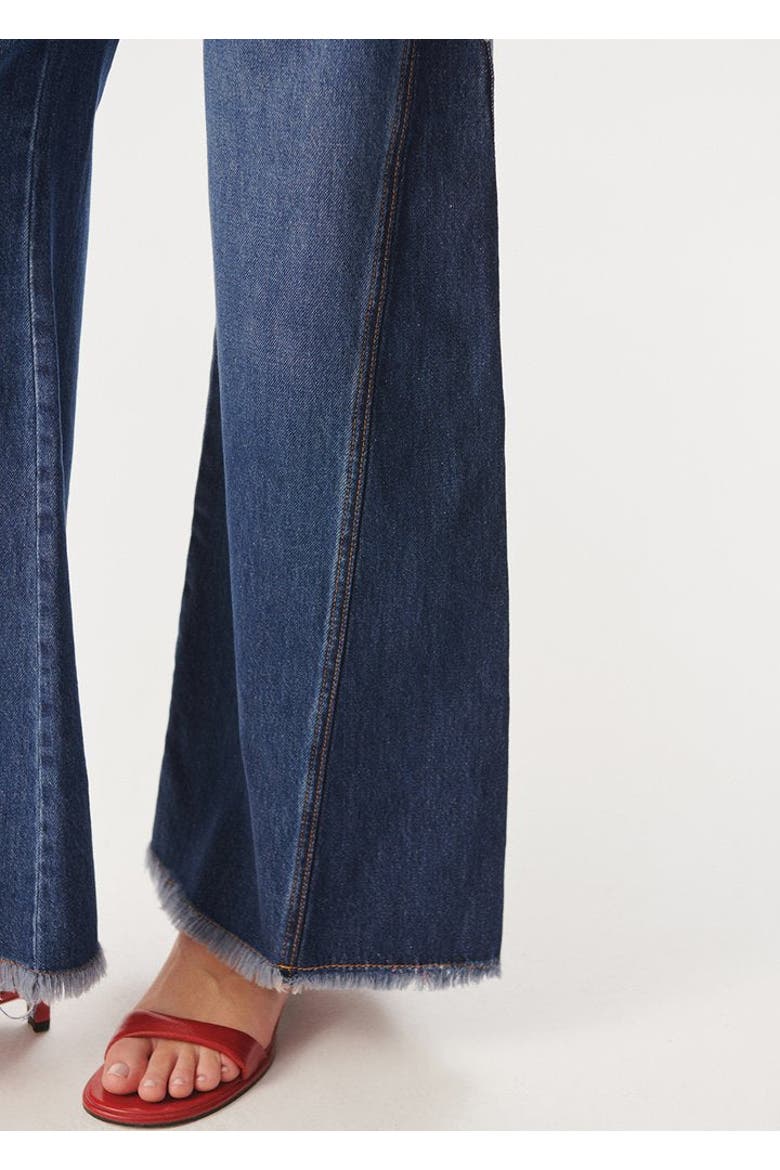 Lola Raw Wide Leg Denim Pant, Alternate, color, INDIGO