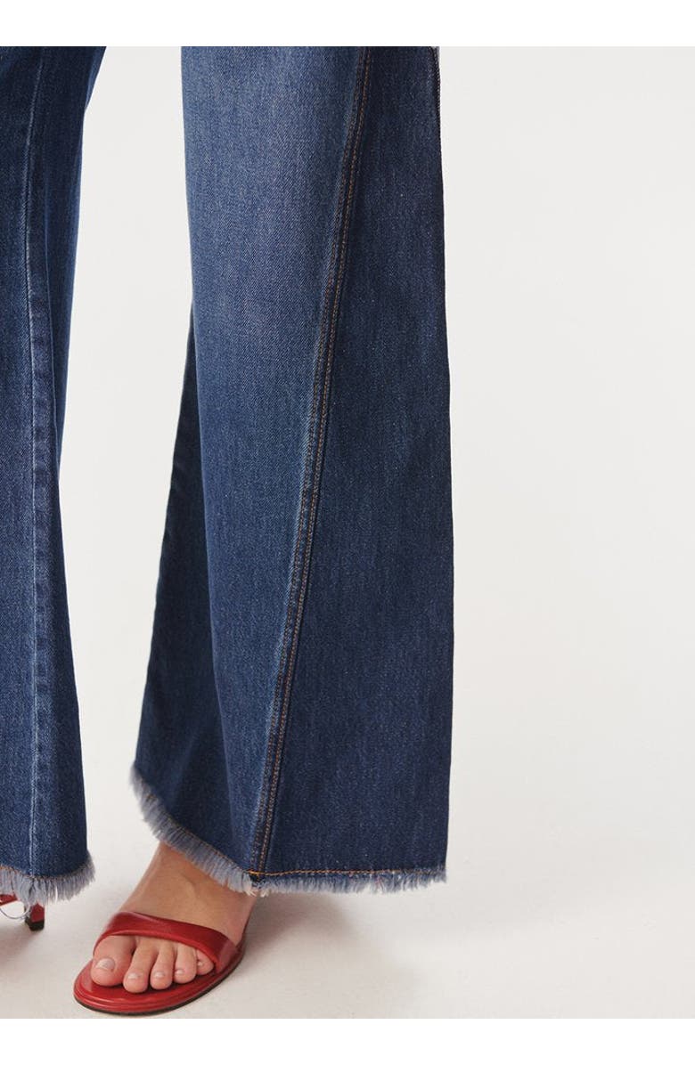 Exquise Lola Raw Wide Leg Denim Pant, Alternate, color, Indigo