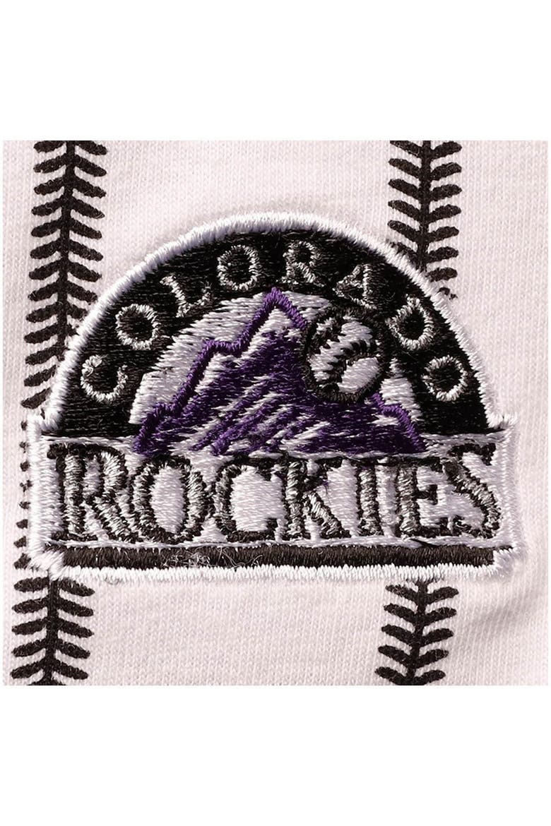 Infant White Colorado Rockies Pinstripe Power Hitter Coverall, Alternate, color, White