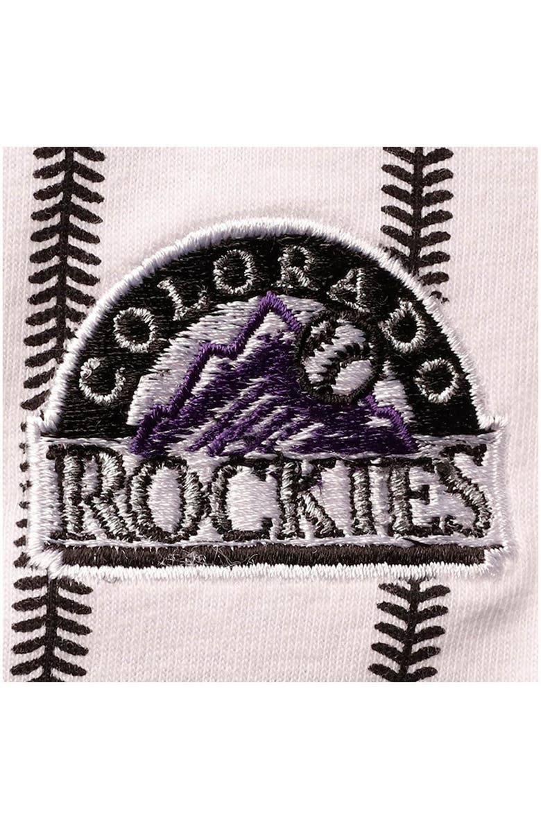 Outerstuff Infant White Colorado Rockies Pinstripe Power Hitter Coverall, Alternate, color, White