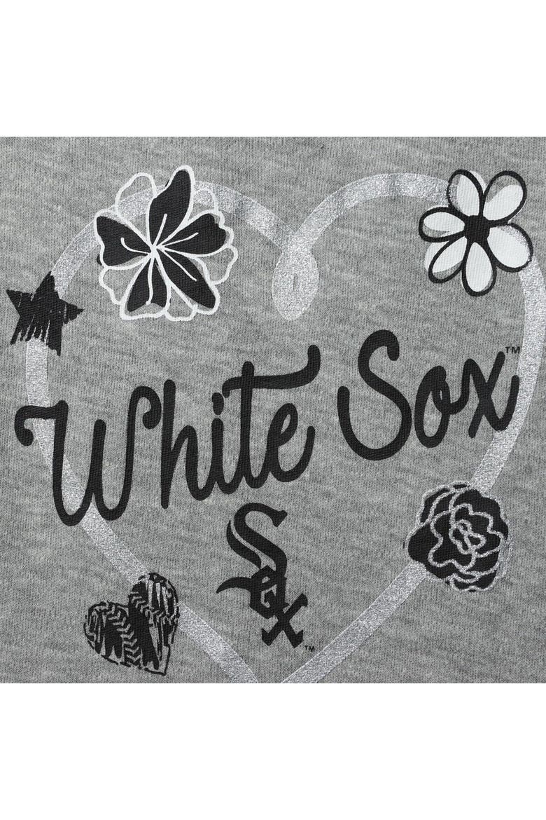 Girls Newborn & Infant Black/White/Heathered Gray Chicago White Sox 3-Pack Batter Up Bodysuit Set, Alternate, color, Black