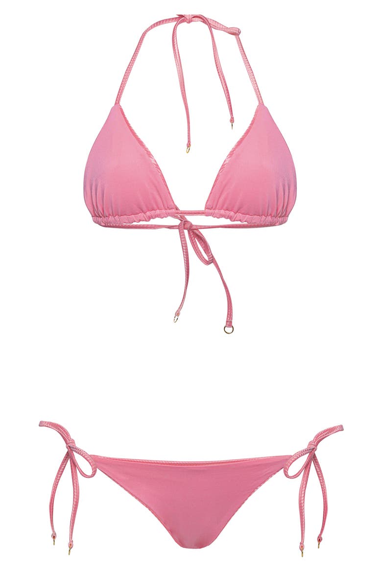 Sunning Reversible Cheeky Bikini Bottoms, Alternate, color, BRIGHT PINK