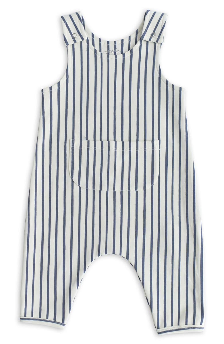 Pehr Stripes Away Organic Cotton Overalls, Main, color, 