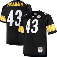 Mitchell & Ness Men's Mitchell & Ness Troy Polamalu Black Pittsburgh Steelers Big & Tall 2005 Retired Player Replica Jersey