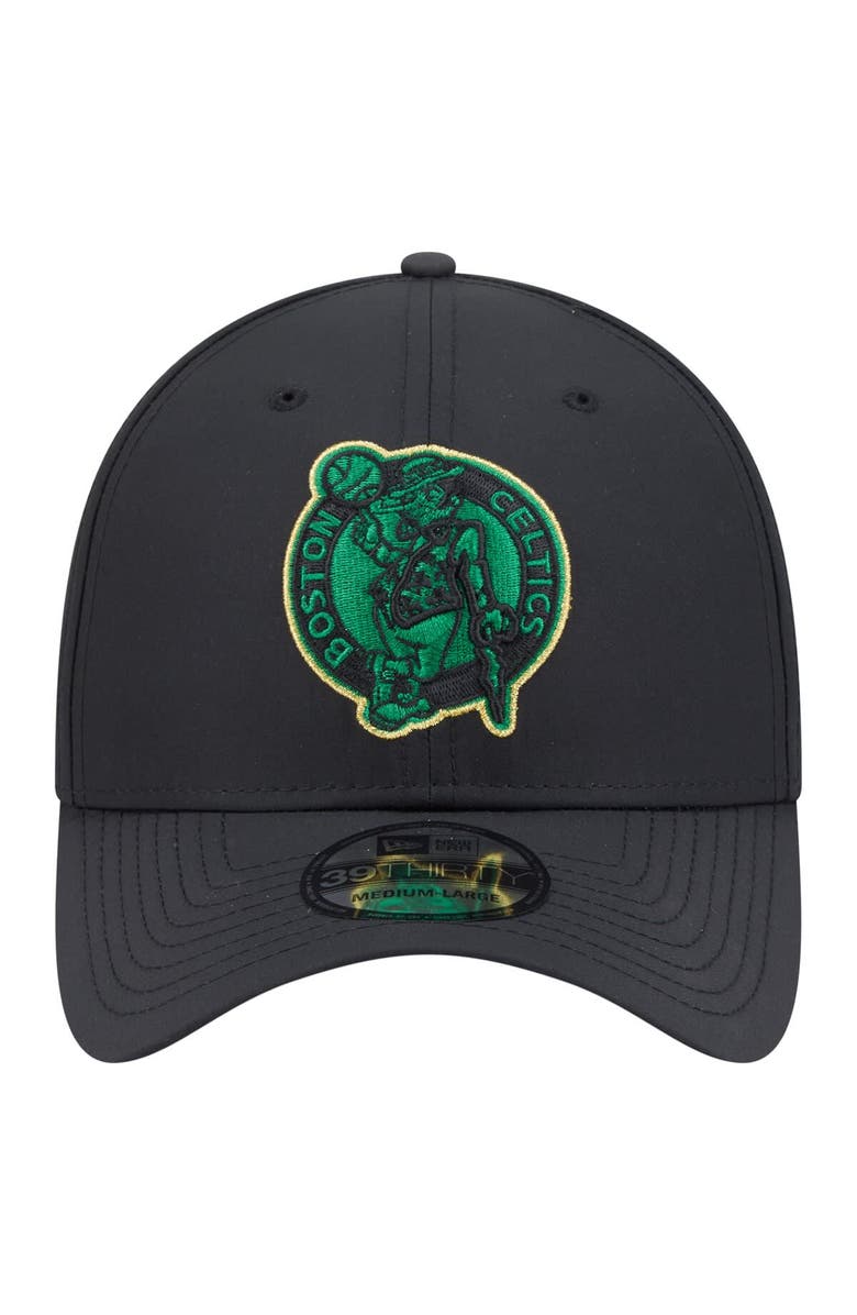 New Era Men's New Era Black Boston Celtics Night 39THIRTY Flex Hat, Alternate, color, Black