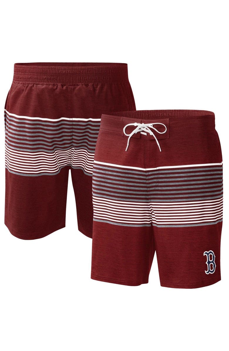 G-III SPORTS BY CARL BANKS Men's G-III Sports by Carl Banks  Red Boston Red Sox Coastline Volley Swim Shorts, Main, color, Maroon