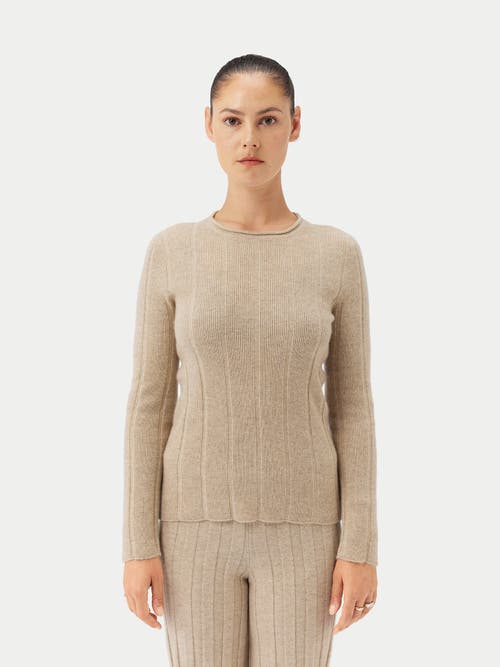 GOBI MONGOLIAN CASHMERE GOBI MONGOLIAN CASHMERE ORGANIC COLOR C-NECK CASHMERE SWEATER
