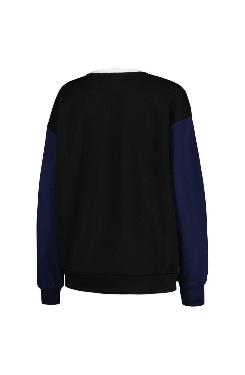 GAMEDAY COUTURE Women's Gameday Couture White/Black Michigan Wolverines Vertical Color-Block Pullover Sweatshirt, Alternate, color, White