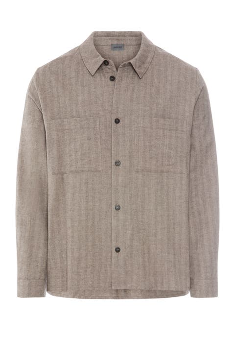 Woolen Luxury Cotton Blend Button Front Shirt