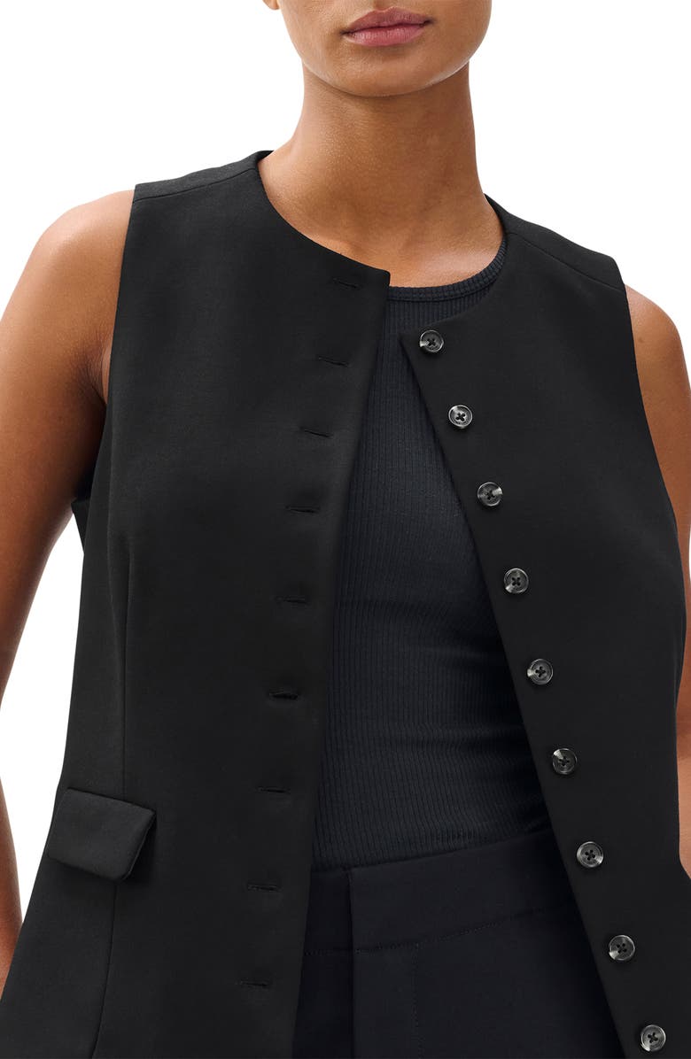 rag & bone Irina Ponte Longline, Alternate, color, Black