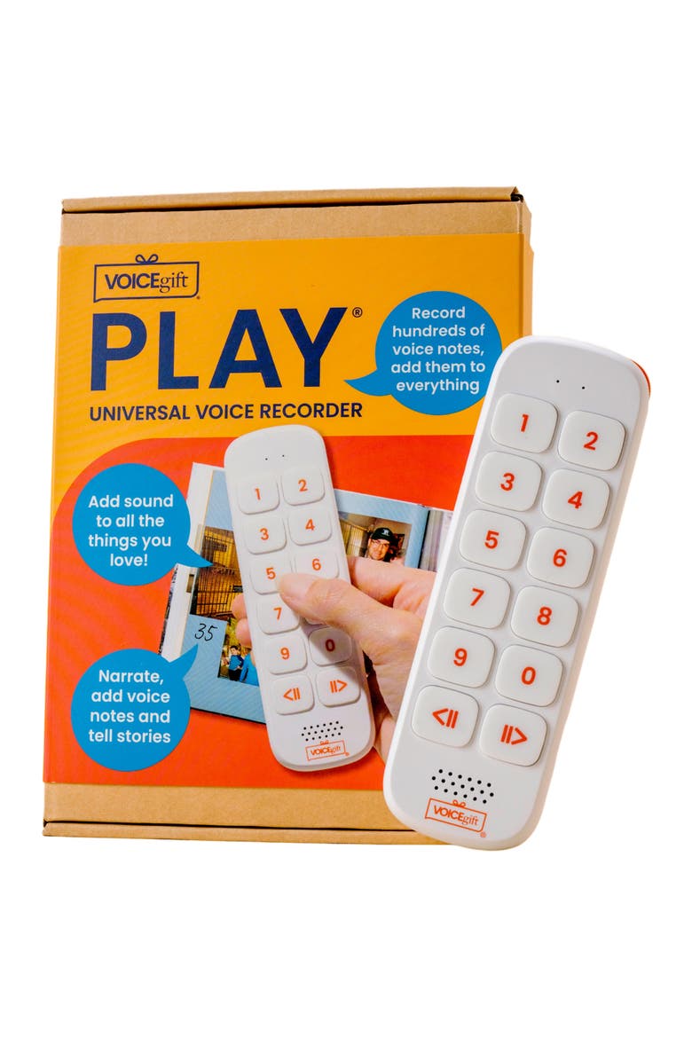 PLAY Voice Recorder for Books & Collectibles, Main, color, White