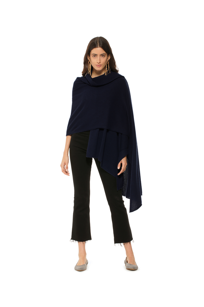 Pure Cashmere Feather-Light Maxi Wrap Stole, Alternate, color, Night Blue