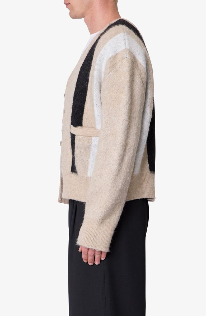 mnml Stripe Brushed Cardigan, Alternate, color,