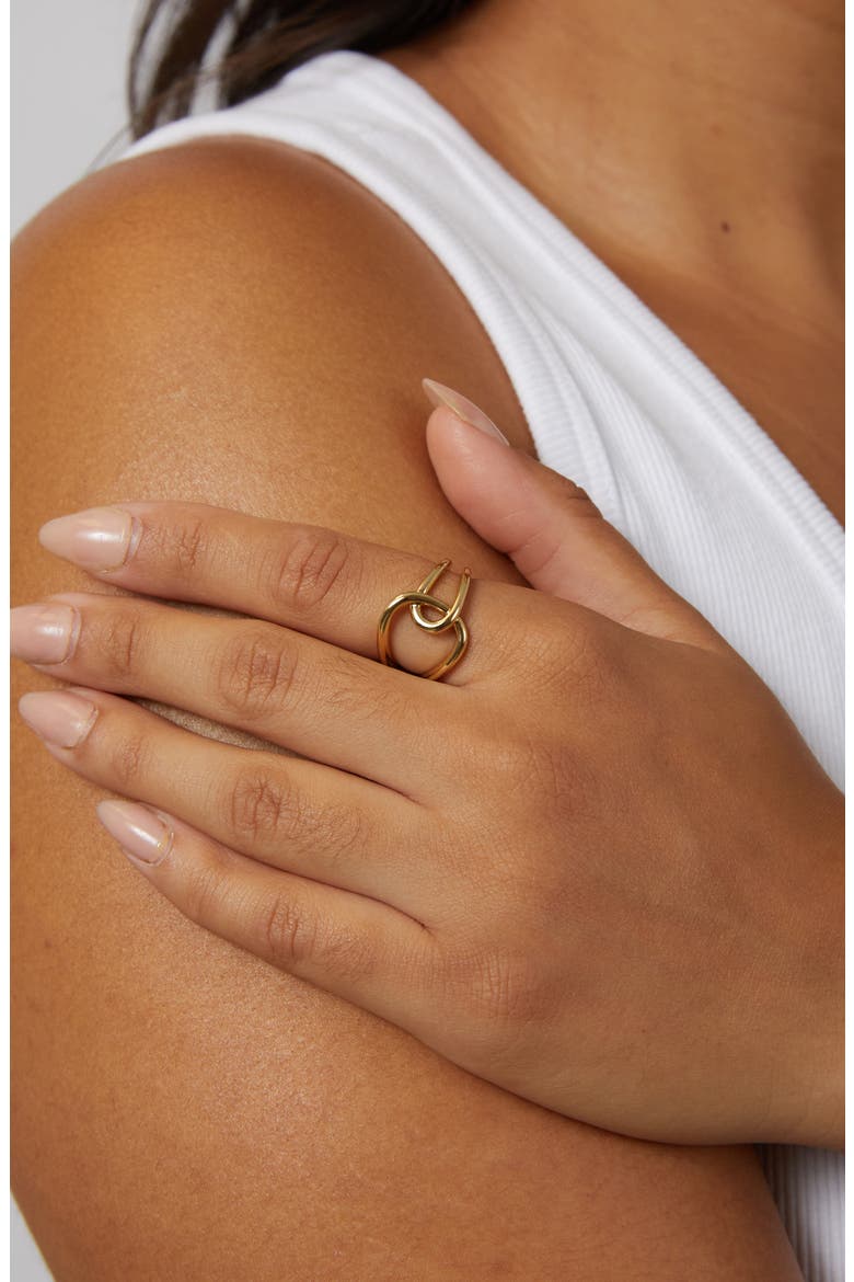 Celine Open Ring, Alternate, color, GOLD