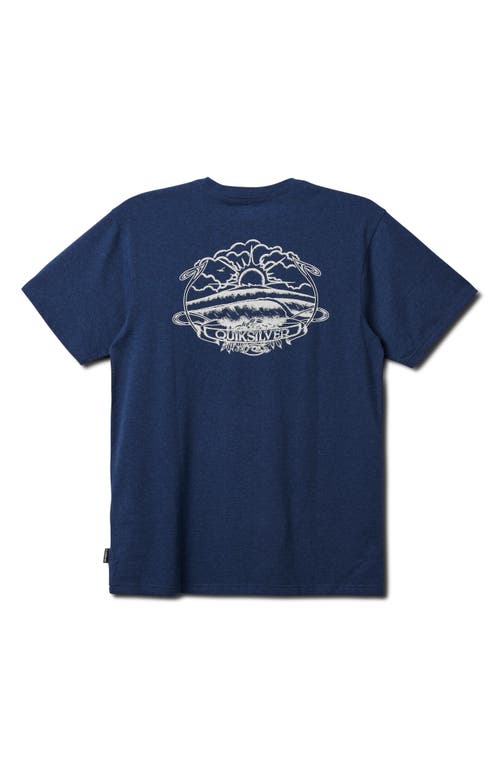 Quiksilver Breezework Mod Graphic T-shirt In Navy Heather