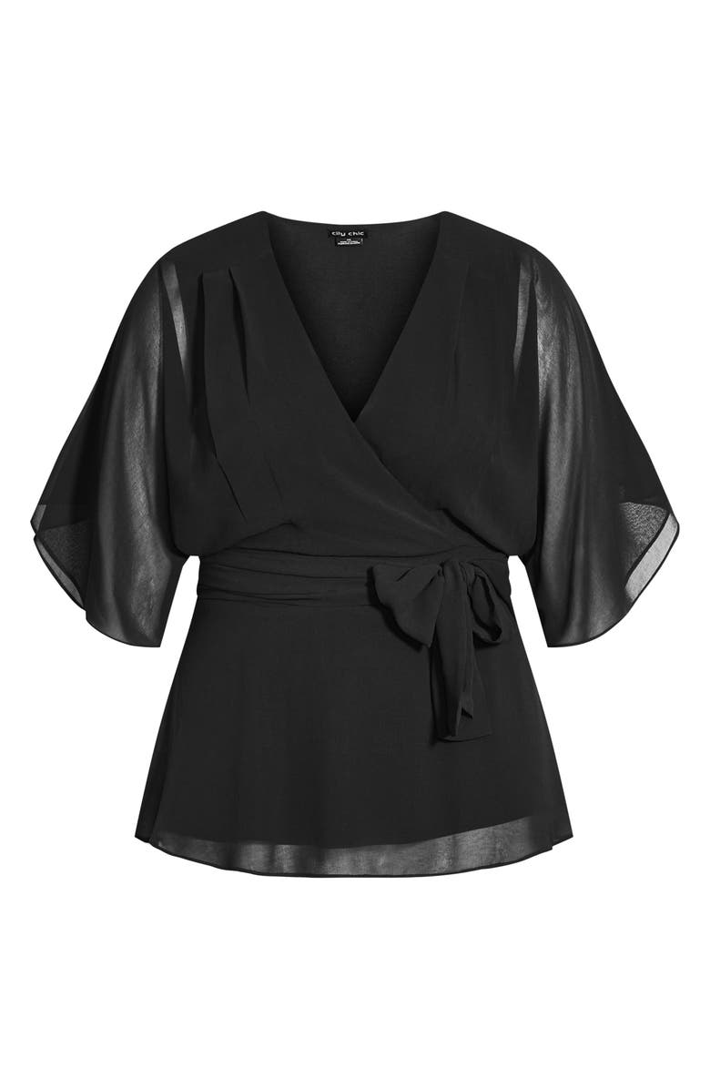 City Chic Elegant Wrap Top, Alternate, color, 