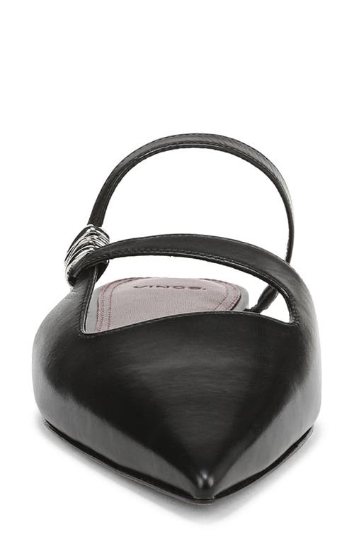 Vince Gilia Pointed Toe Flat In Black