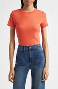 Veronica Beard Pruitt Stretch Cotton Rib Top