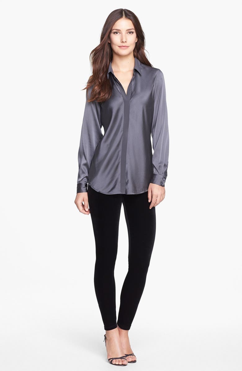 Eileen Fisher STRETCHY VELVET ANKLE LEGGING, Alternate, color,