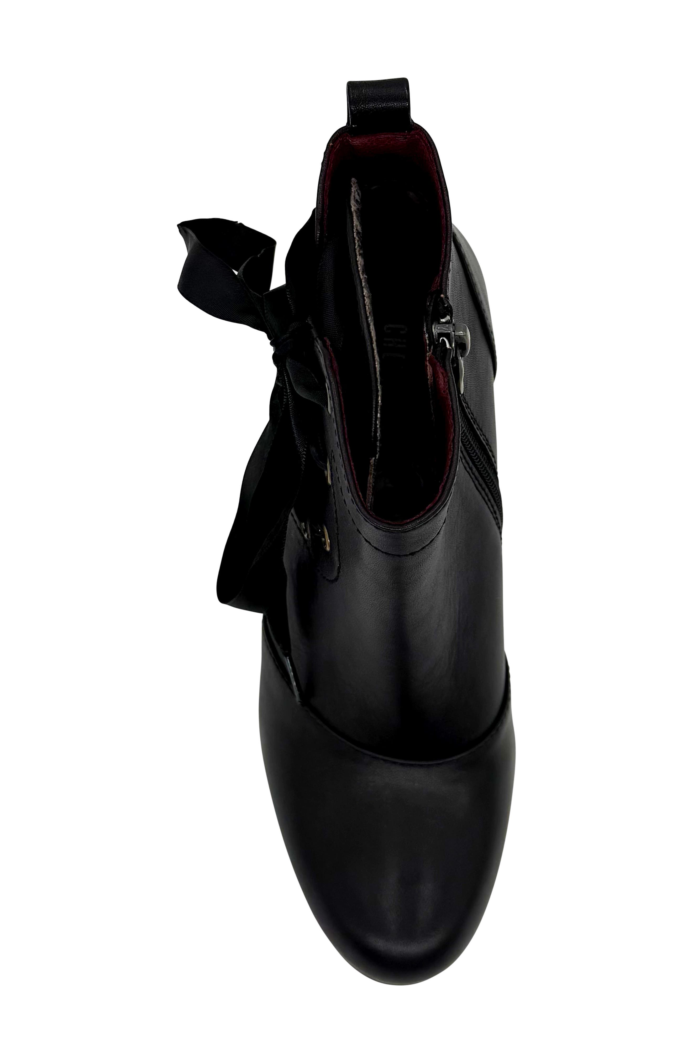 Guilty Leather Bootie, Alternate, color, BLACK