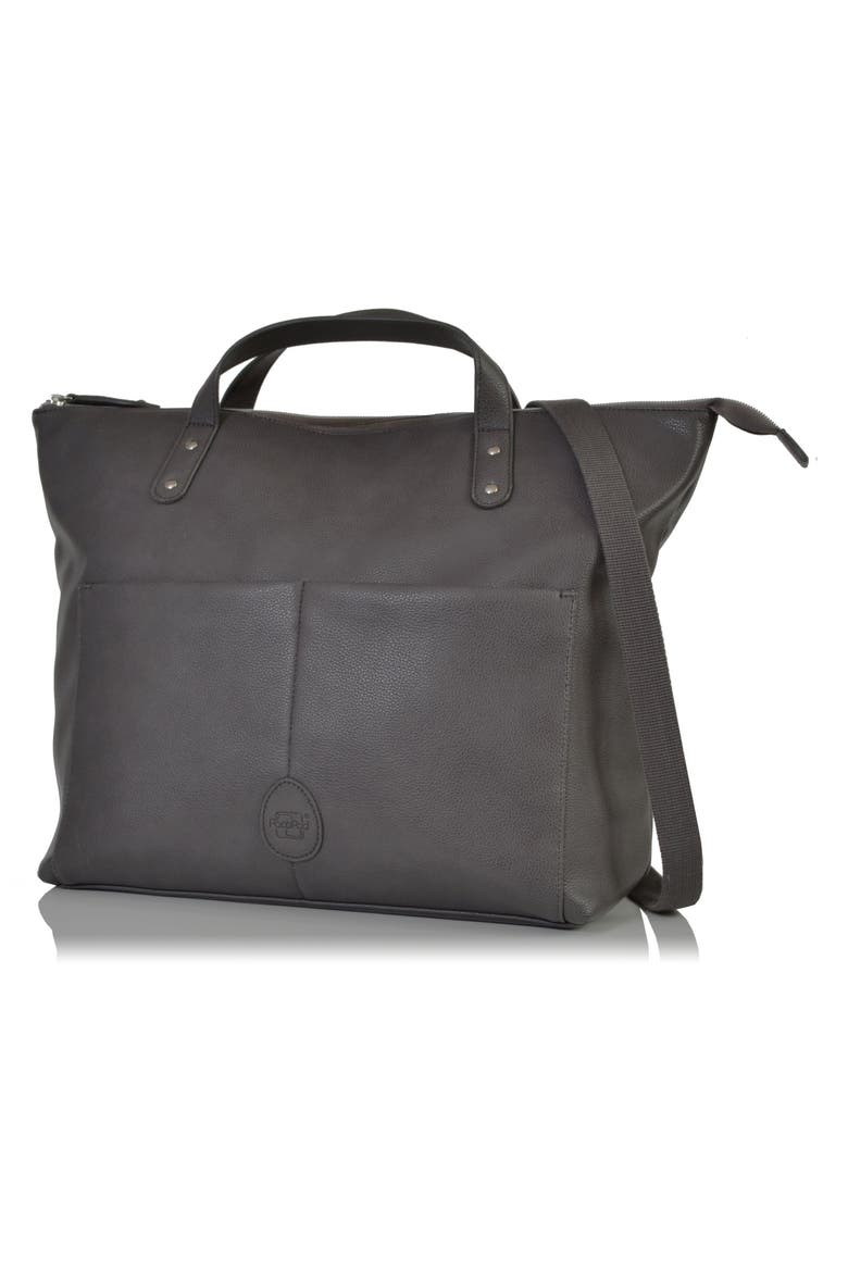 Saunton Faux Leather Convertible Diaper Backpack, Alternate, color, PEWTER