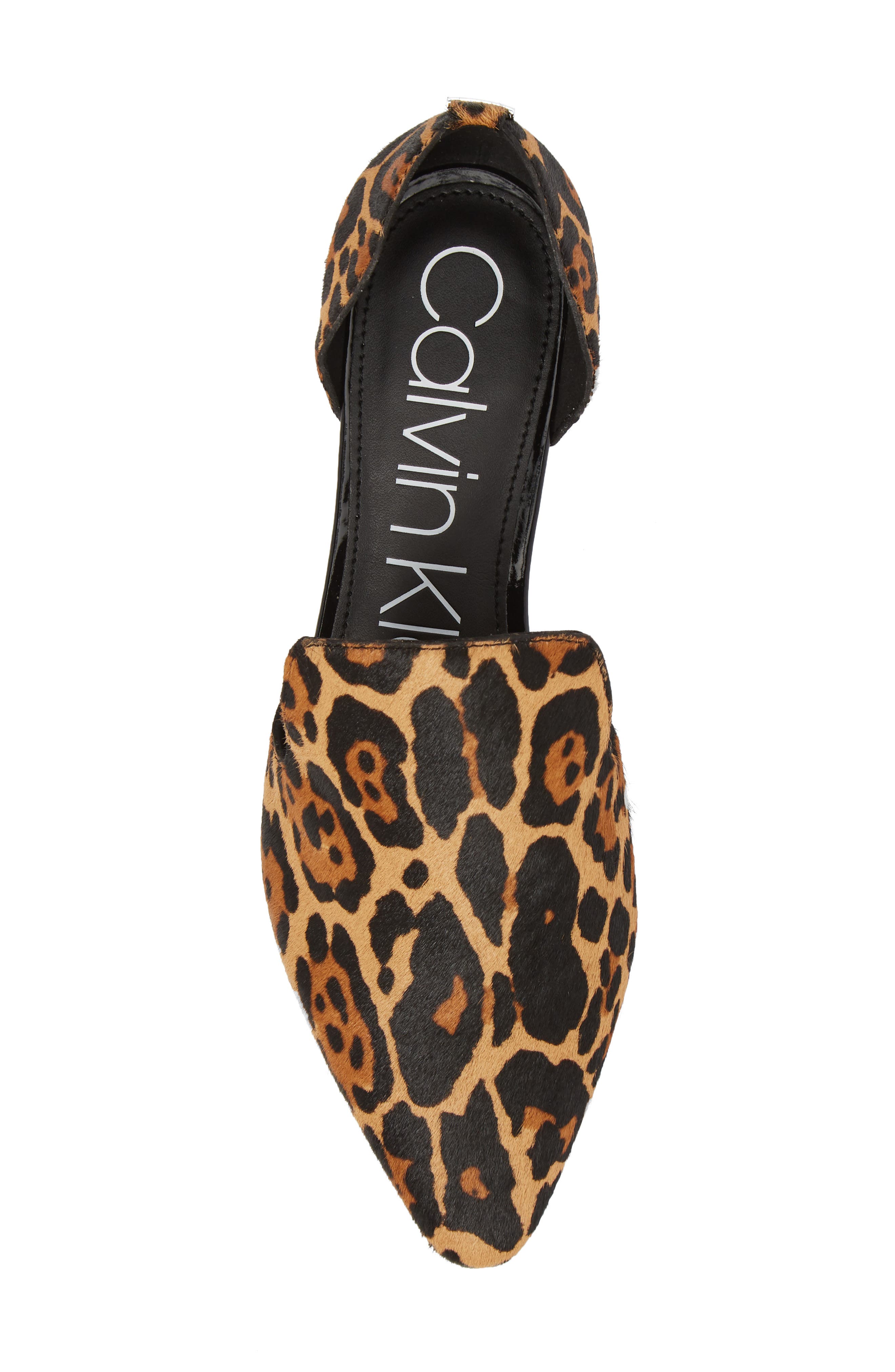 Edona Loafer Flat, Alternate, color, LEOPARD CALF HAIR