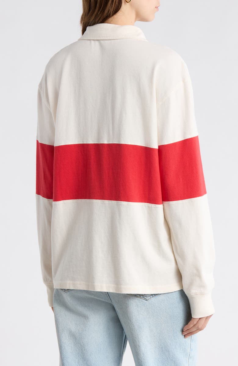 Junk Food Budweiser Logo Long Sleeve Cotton Shirt, Alternate, color, White/ Red