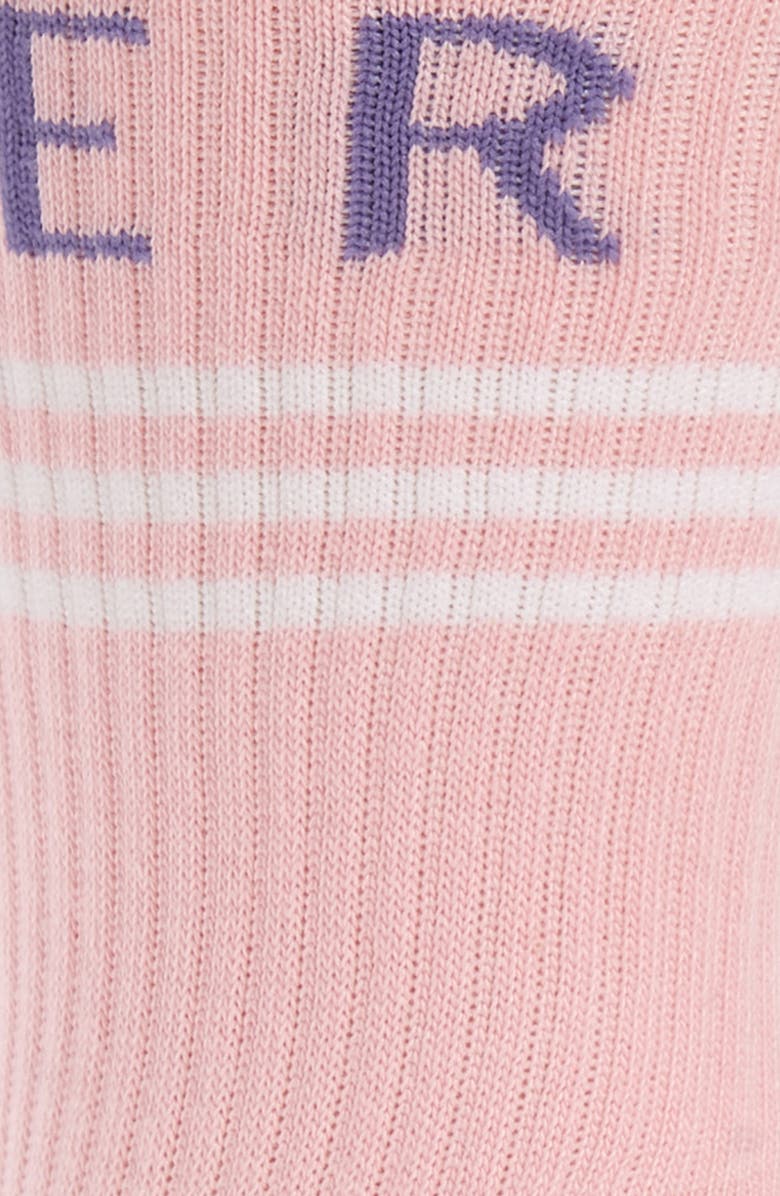 Versace Logo Cotton Blend Crew Socks, Alternate, color, 