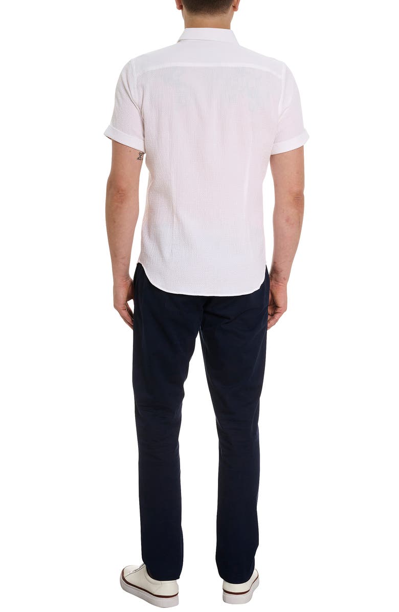 Robert Graham Reid Basket Weave Short Sleeve Button-Up Shirt, Alternate, color,