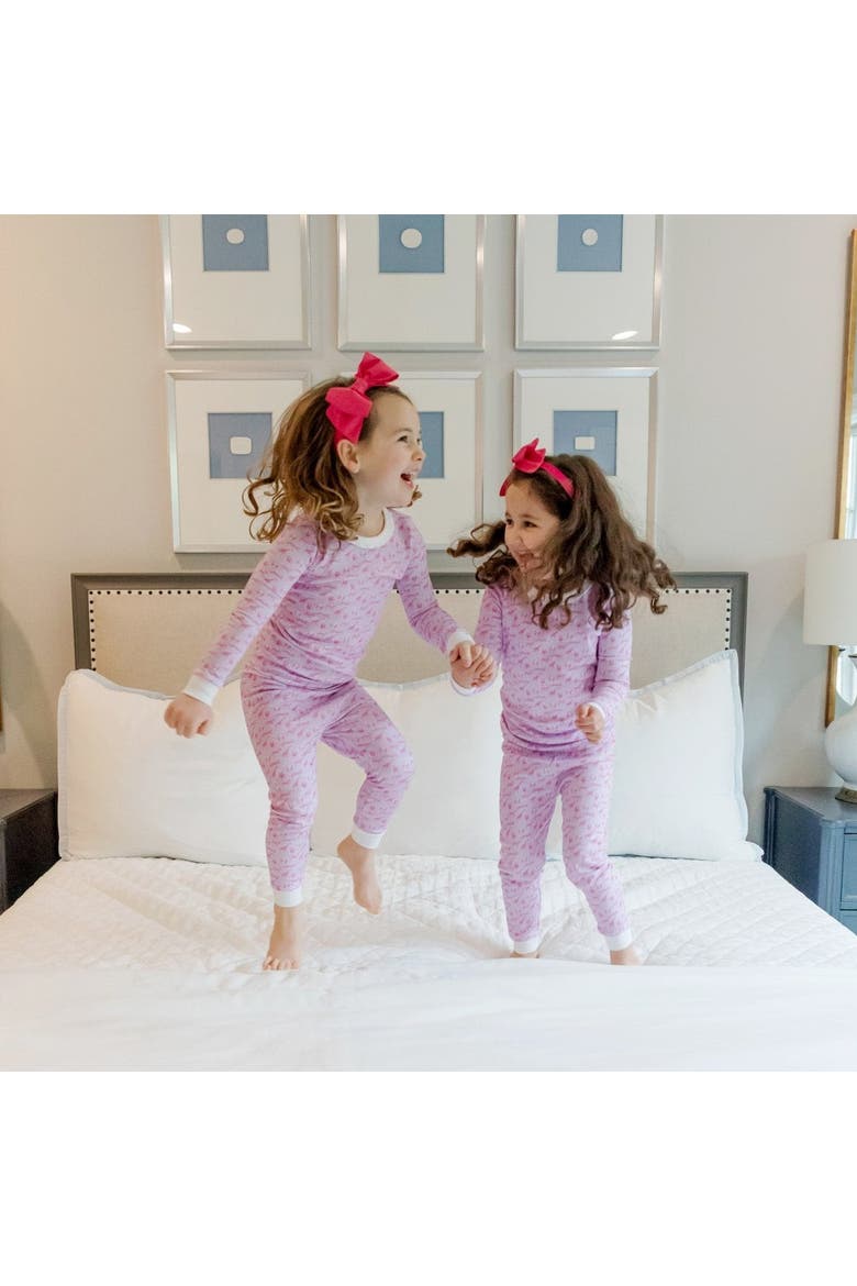 Ava Girls' Pajama Pant Set, Alternate, color, Pink Savanna Safari
