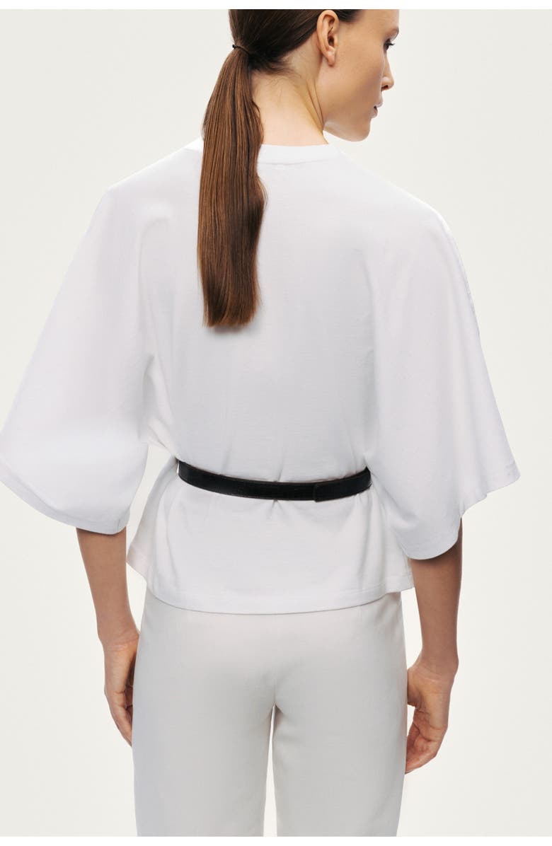 Nocturne Belted Oversized T-Shirt, Alternate, color, Ivory