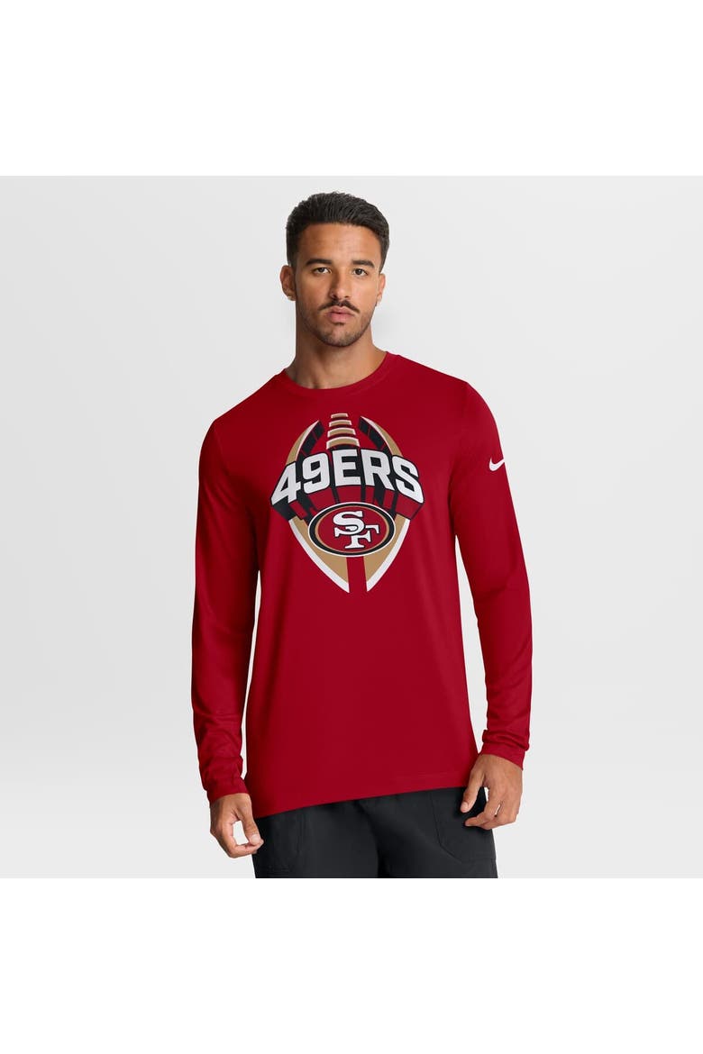 Men's Nike Scarlet San Francisco 49ers Primetime Legend Icon Performance Long Sleeve T-Shirt, Main, color, Scarlet