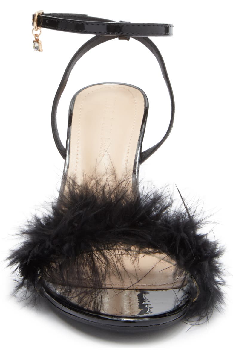 WILD DIVA LOUNGE Safina Faux Fur Heel Sandal, Alternate, color,