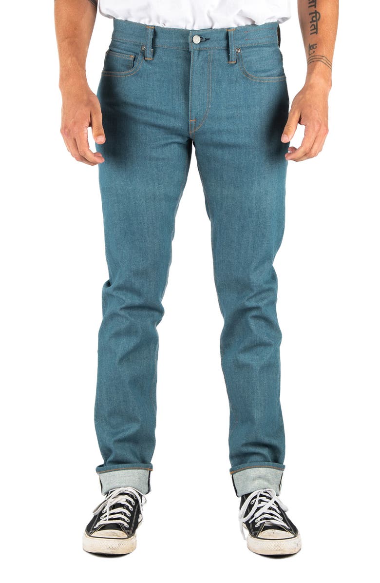 HIROSHI KATO The Pen Slim 10.5-Ounce Stretch Selvedge Jeans, Main, color,