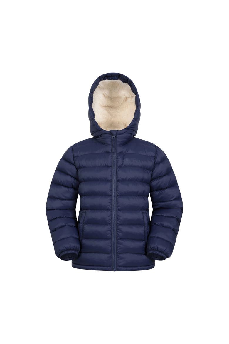 Childrens/Kids Seasons Faux Fur Lined Padded Jacket, Main, color, Navy
