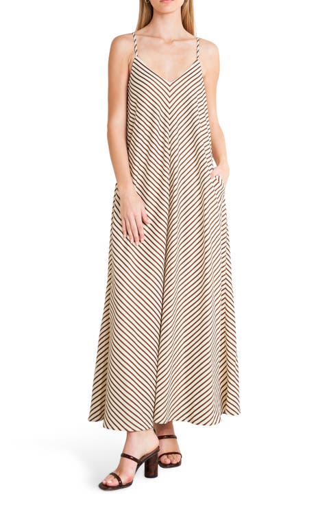 Pinstripe Midi Dress
