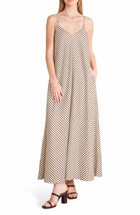 FREEMARKET Pinstripe Midi Dress