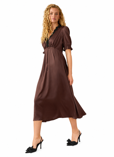Valleta Satin Midi Dress