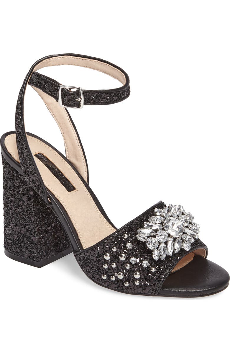 Topshop Razzle Embellished Sandal, Main, color,