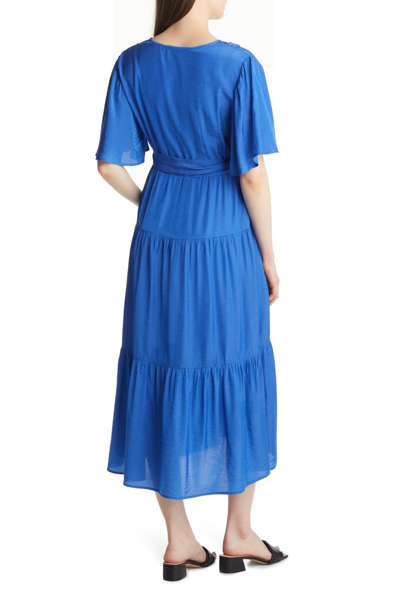 Crossover Faux Wrap Maternity Maxi Dress, Alternate, color, COBALT