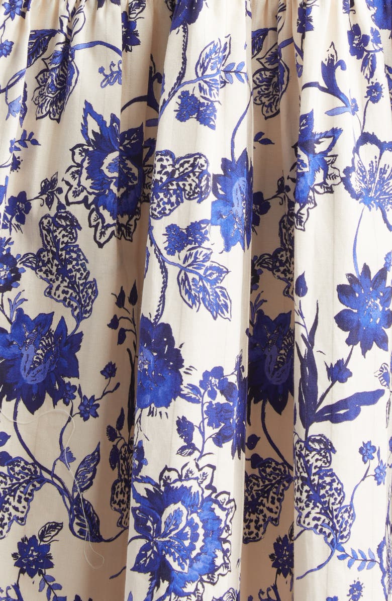 Derek Lam 10 Crosby Tora Floral Poplin Fit & Flare Dress, Alternate, color,