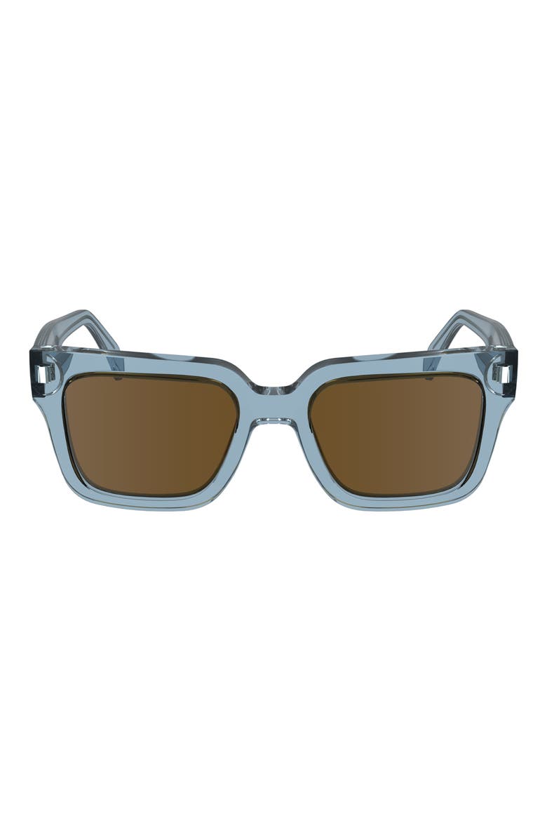 Kenton 52mm Rectangular Sunglasses, Main, color, AZURE