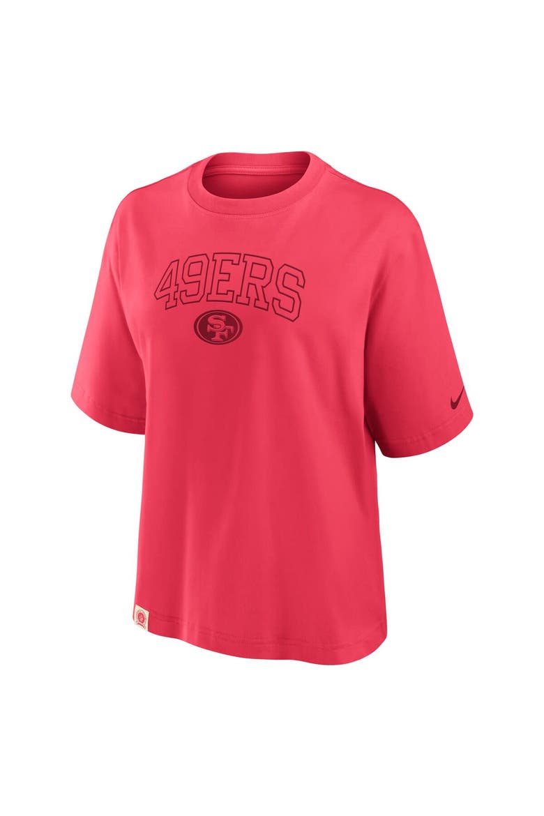 Women's Nike Scarlet San Francisco 49ers Glory Arch Boxy T-Shirt, Alternate, color, Scarlet