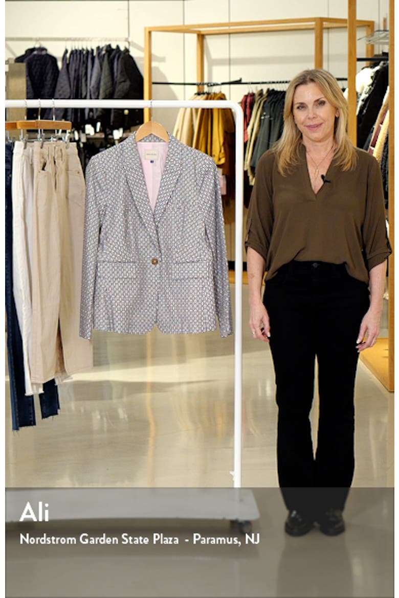 Tile Floral One-Button Blazer video