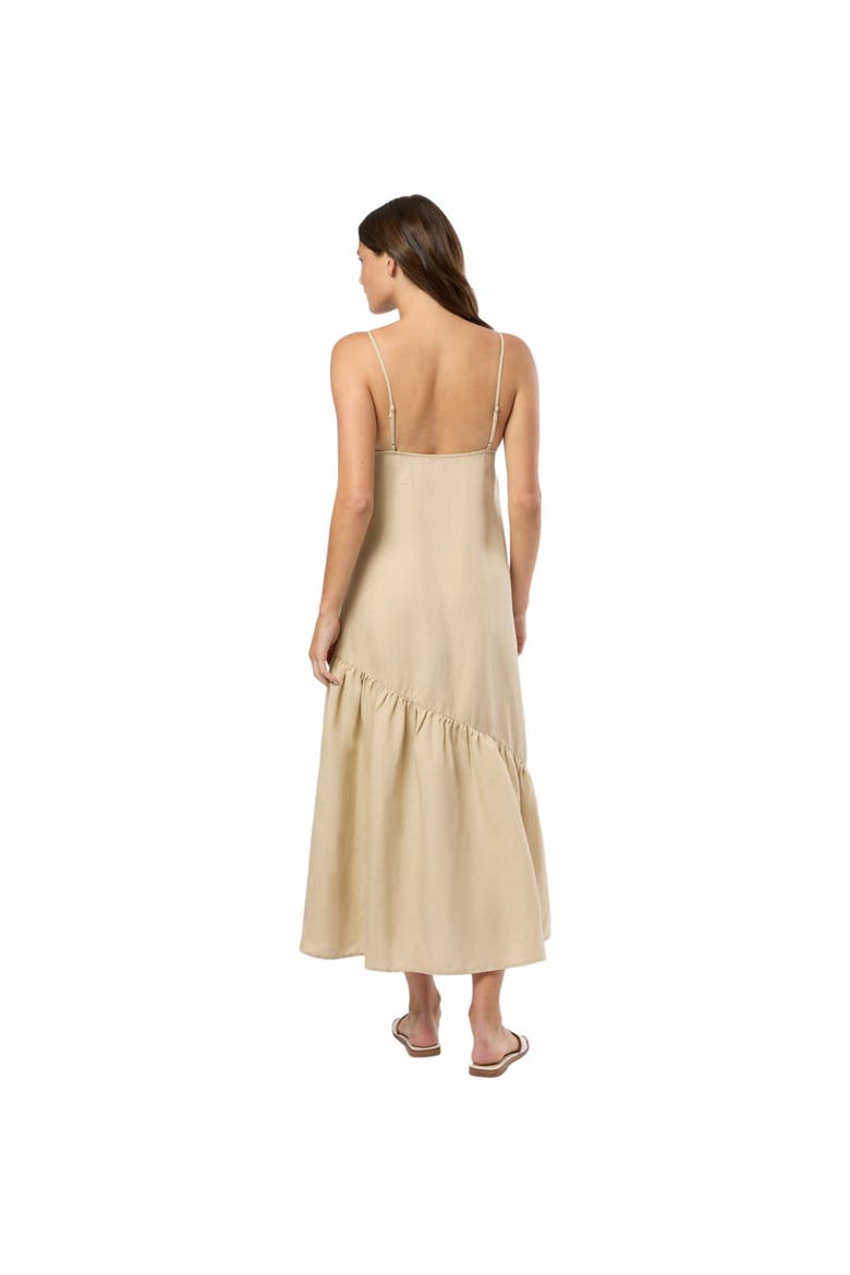 Air Linen Square Neck Maxi Dress, Alternate, color, JUTE